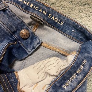 american eagle size 0 dream jean high rise begging